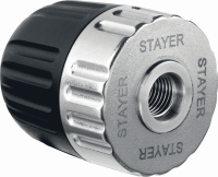 Патрон ударный STAYER Professional ключевой для дрели,13 мм, с ключом в комплекте,посадочная резьба  1/2, Д1,5-13 мм
